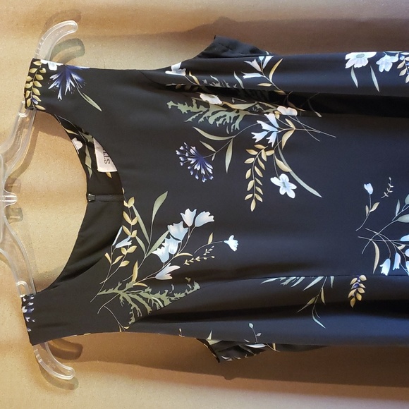 Studio I Black Sleeveless Floral Dress Ladies Size 12 - Picture 5 of 8